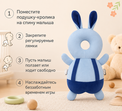 Рюкзак с защитой для головы малыша